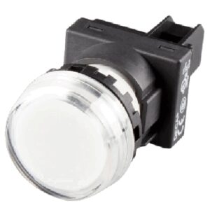 A20P-1BEQ4W LED Pilot lamp, Flush type (c/w marking plate) 24v ac/dc, White