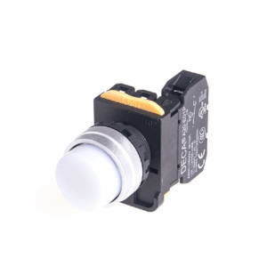 A204L-M2E10Q4W Illuminated Push-Button Momentary 1x NO, White LED, 24v-ac/dc