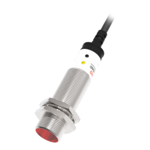 PR18-YC10DNR Sensor Photo, Diffuse reflection Nickel-copper alloy Range 10cm M18 Red LED DC10-30V NPN NO+NC 2m cable cULus